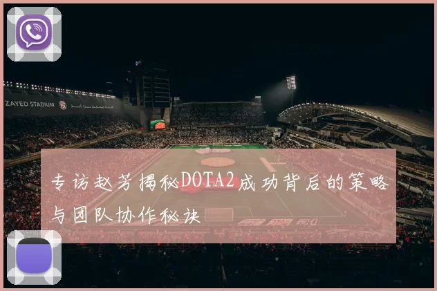 专访赵芳揭秘DOTA2成功背后的策略与团队协作秘诀